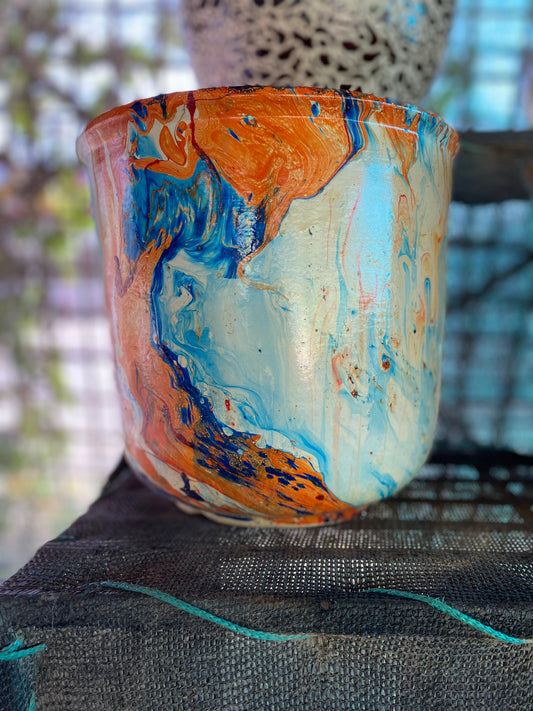 Abstract Pattern I Ceramic Pot - Medium (12 inches)